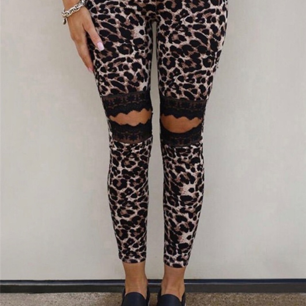 Leopard Lace Leggings